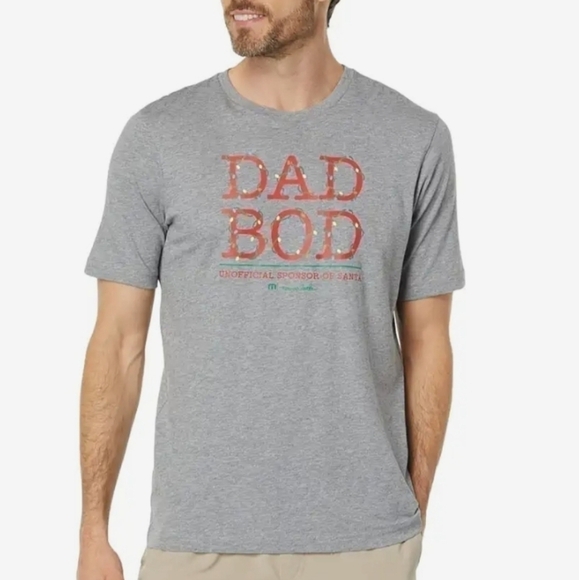 Travis‎ Mathew Dad Bod Festive Holiday Tee Shirt Size Small NWT - Picture 1 of 9